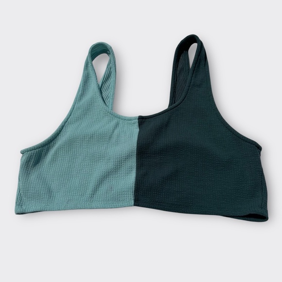 LOT of 2 WILD FABLE TARGET 2 TONE Bralette Sport Crop Tank Top Green Pink XL - Picture 3 of 8